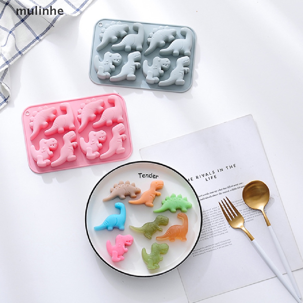 Khuôn Silicone Tạo Hình Khủng Long 3D Dùng Làm Bánh Kẹo / Xà Phòng