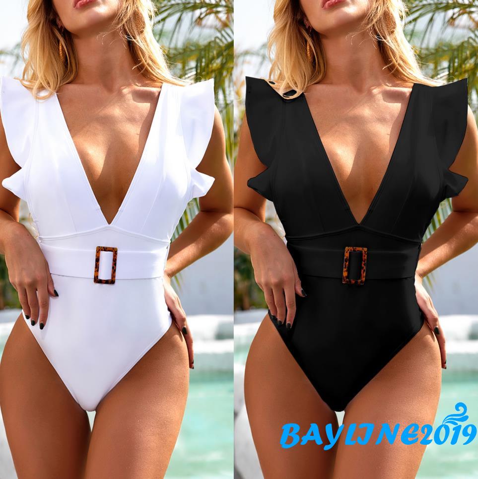 Đồ Bơi Một Mảnh Cổ V Màu Trơn Gợi Cảm Cho Nữ | BigBuy360 - bigbuy360.vn