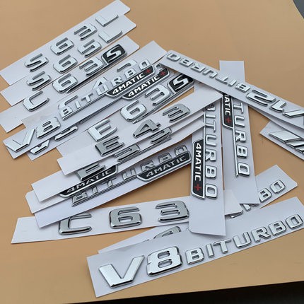 Miếng Dán Chữ AMG Trang Trí Đuôi Xe Hơi Mercedes-BENZ AMG C63 V8 BITURBO W204 W205 C43 C300 C250