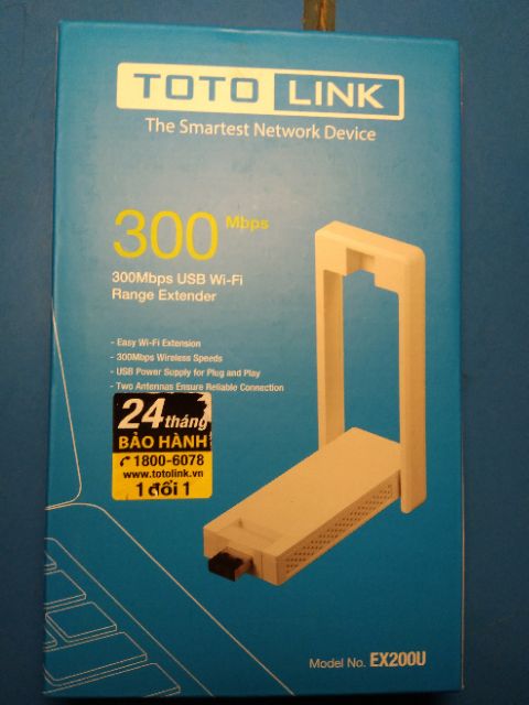 Kích sóng wifi TOTOLINK EX200U 2 râu