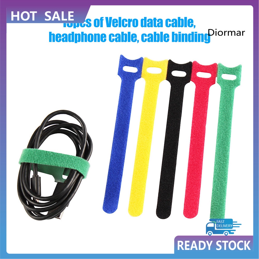 Set 15 Cuộn Băng Dính Cố Định Dây Cáp Gọn Gàng Có Thể Tái Sử Dụng