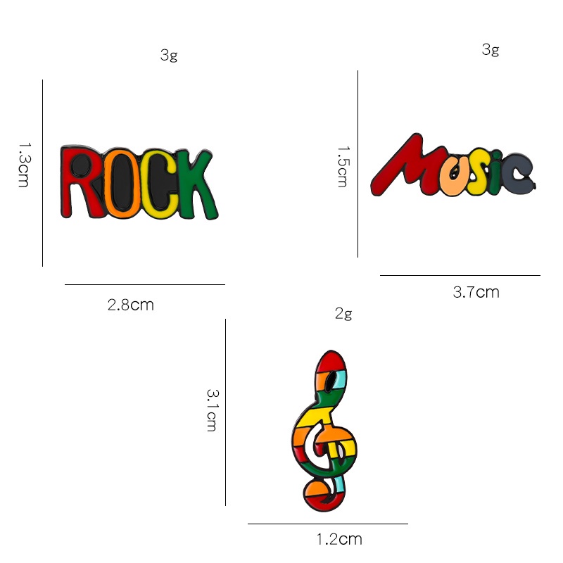 Huy Hiệu Cài Áo Hình Nốt Nhạc Sáng Tạo