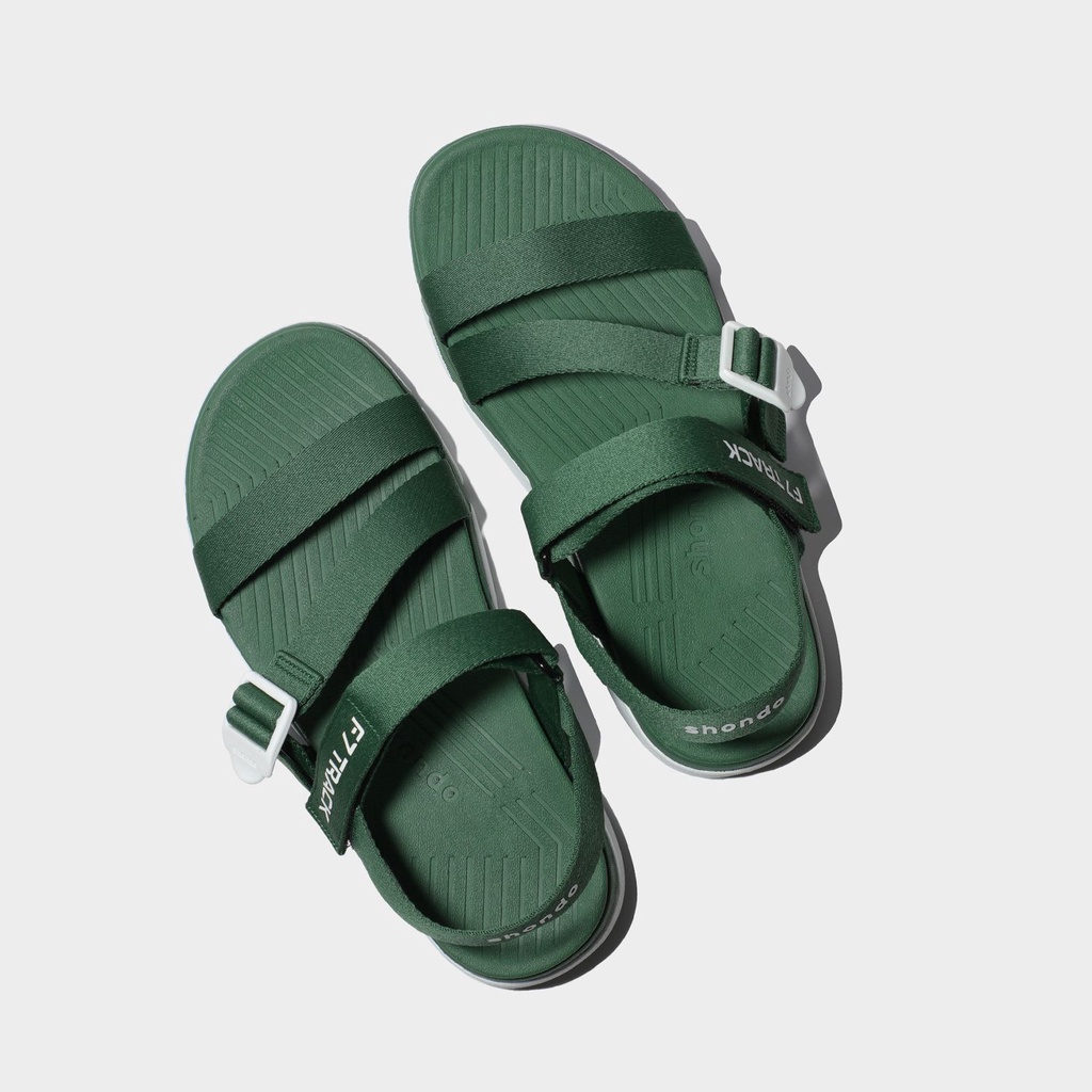 [Mua Kèm Áo Thun 0Đ] Giày Sandals SHONDO F7 Chính Hãng - F7T0042 Track xanh mint đế trắng