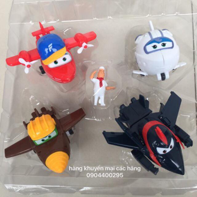 Hộp 4 nhân vật đội bay siêu đẳng Super wings