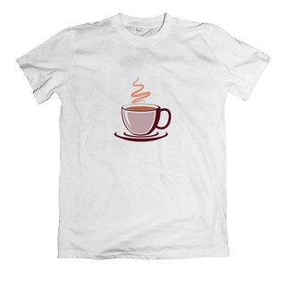 Áo thun in hình ly cà phê sữa