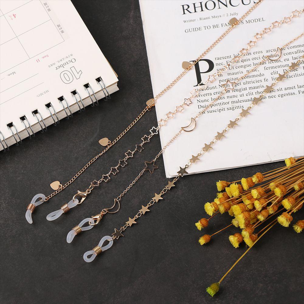 ESPO Dây Đeo Mắt Kính Màu Vàng Kim Loại Thời Trang