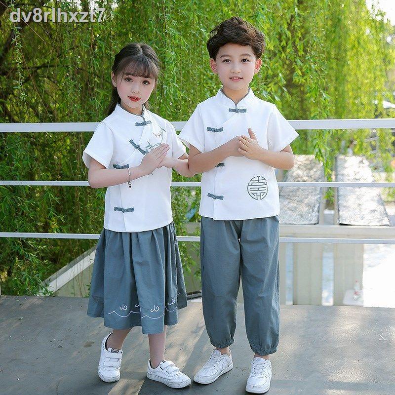 ✻❡☢Ngày thiếu nhi Trang phục biểu diễn trẻ Phong cách Cộng hòa Trung Hoa Nam sinh và nữ tổ chức của trường tiểu học Hanf
