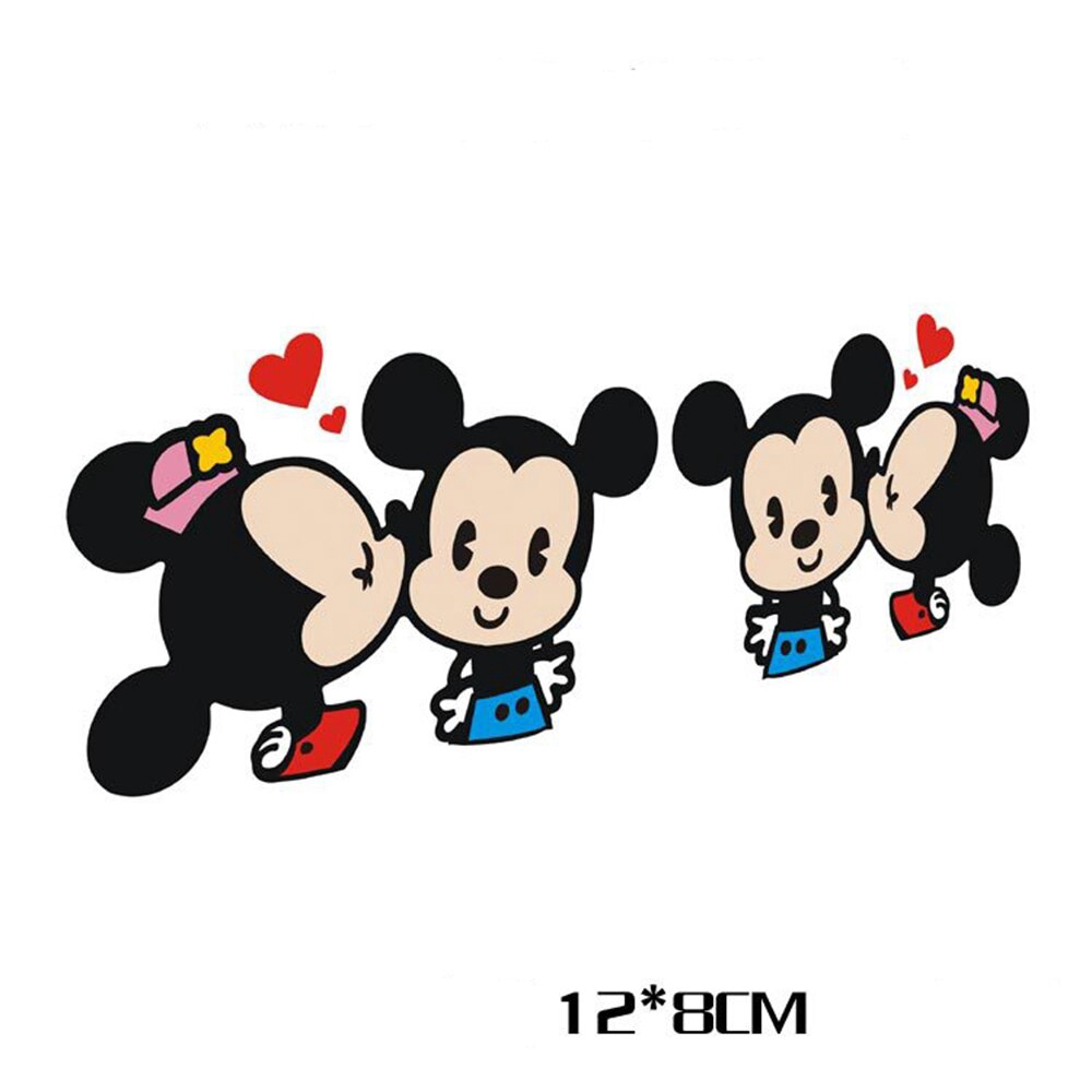 1 Cặp Miếng Dán Hình Chuột Mickey Minnie Ngộ Nghĩnh Trang Trí Gương Chiếu Hậu Xe Hơi