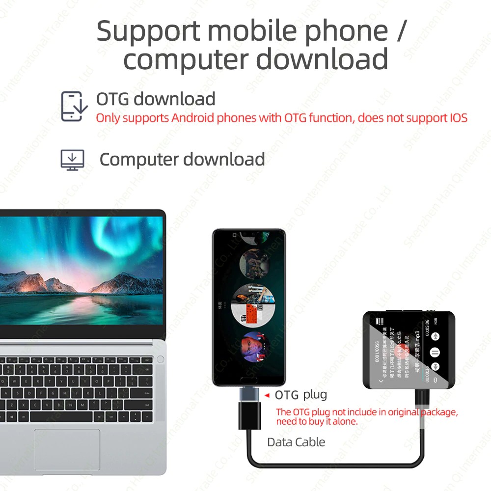 Máy Nghe Nhạc Full Màn Hình Cảm Ứng Bluetooth Không Dây Ruizu M5 Bộ Nhớ Trong 8Gb