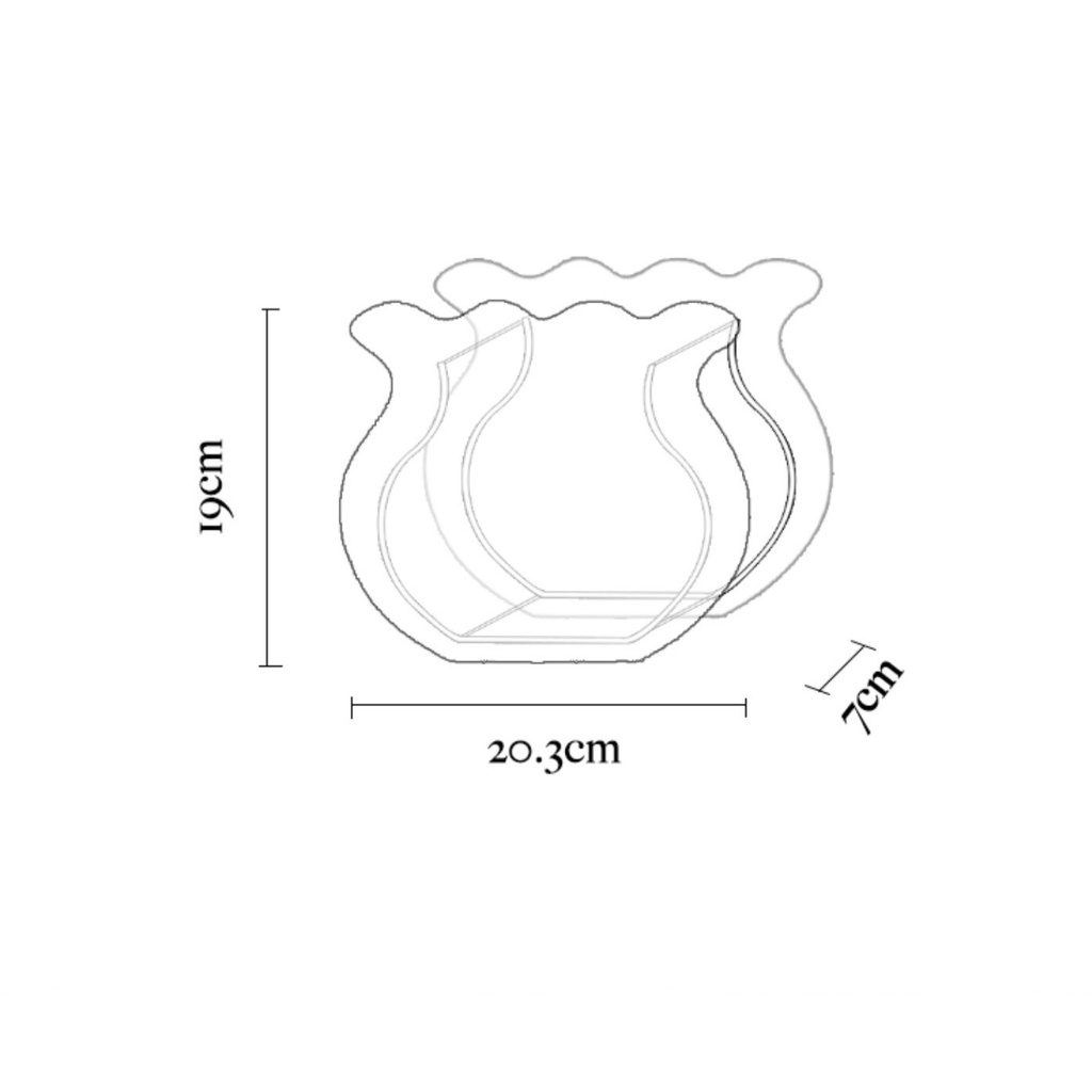 Lọ hoa trong suốt Acrylic tulip tinh tế trang nhã. Lọ hoa để bàn và thả cá thủy sinh
