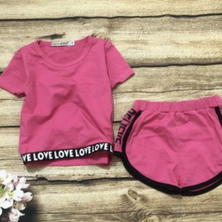 Bộ coton chạy dây bé gái