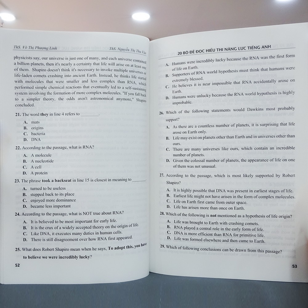 Sách - 20 Bộ Đề Đọc Hiểu Thi Năng Lực Tiếng Anh Theo Khung Năng Lực Ngoại Ngữ 6 Bậc Việt Nam