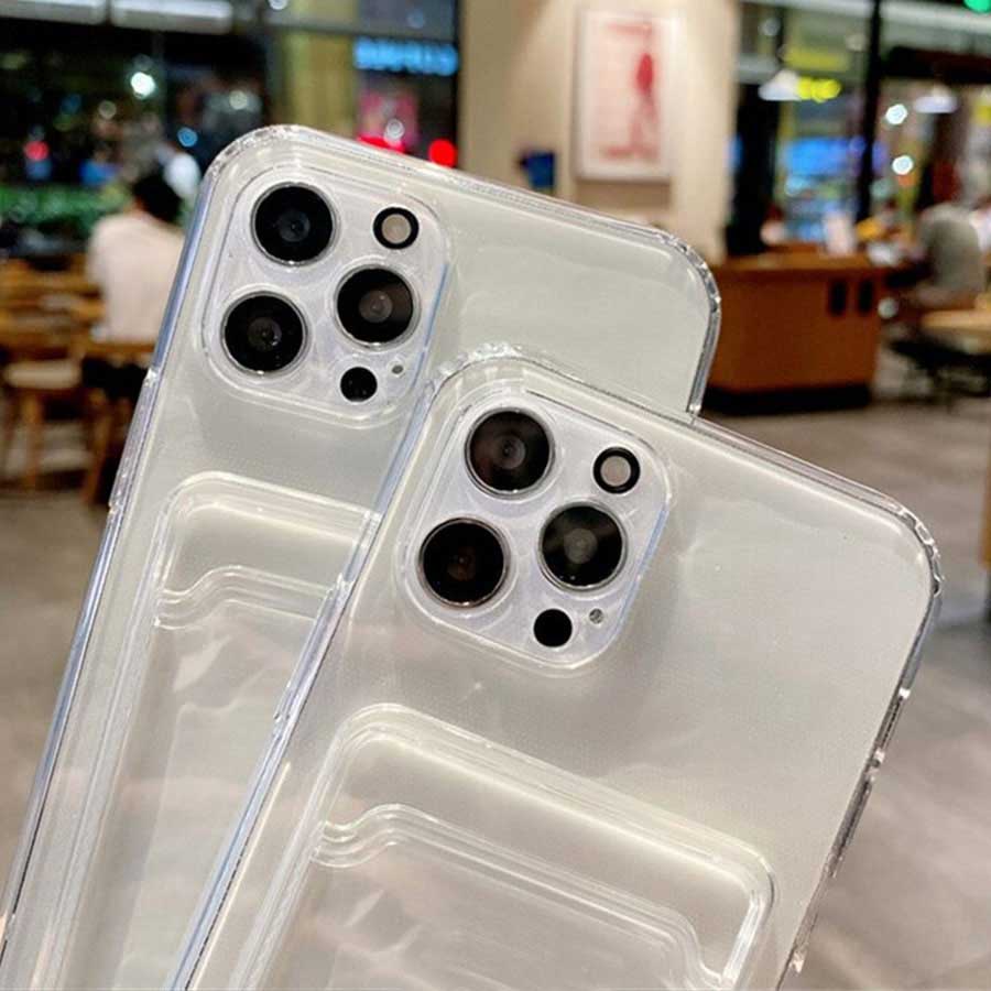 Ốp Điện Thoại Trong Suốt Kèm Ngăn Đựng Thẻ Và Ảnh Cho iPhone 14 13 12 11 Pro Max 12 13 14 Mini X XS XR 8 7 6 6S Plus