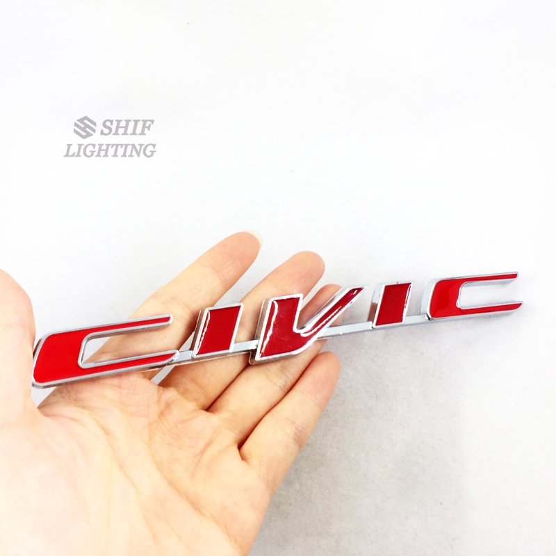 Miếng dán hình chữ CIVIC bằng kim loại trang trí cho xe ô tô Honda Civic