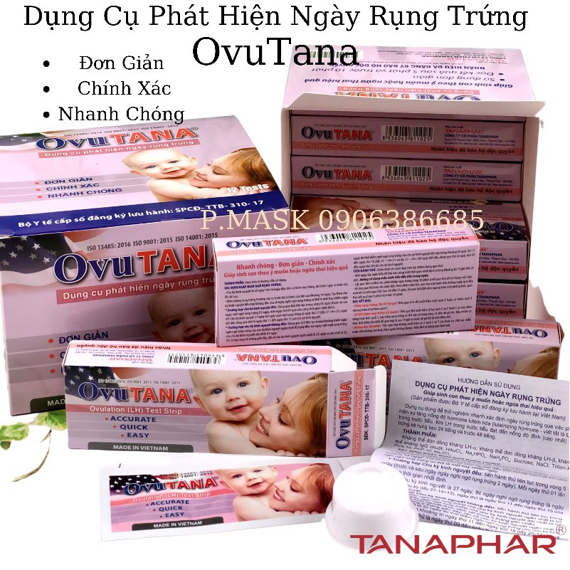 Dụng Cụ Phát Hiện Ngày Rụng Trứng OvuTana - Que thử canh ngày rụng trứng Tanaphar sinh con theo ý muốn ( 1 que )