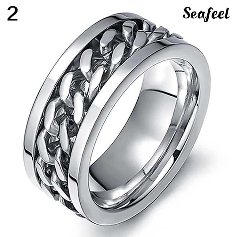 SF Nhẫn Thép Không Gỉ Phong Cách Punk Cho Nam Và Nữ