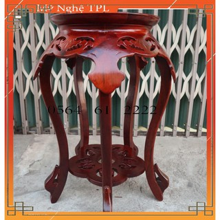Đôn lọng thủng lá trầu gỗ gụ cao cấp sang trọng mặt 30 cao 60,70,80cm