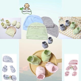 Phụ kiện sơ sinh Nous bao tay bao chân mũ cho bé sơ sinh