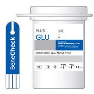 Que thử Glucose máy đo đường huyết Benecheck Plus