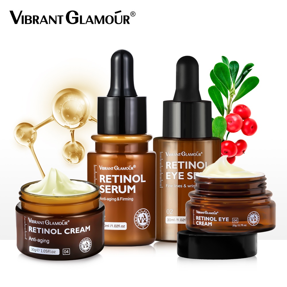 VIBRANT GLAMOUR Bộ kem dưỡng da mặt và tinh chất Retinol cho mắt với axit hyaluronic 2.5% chống lão hóa làm trắn thumbnail