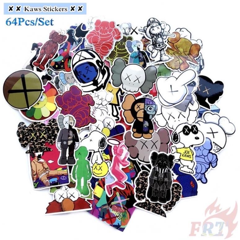 Bộ 100 sticker Kaws dùng để trang trí điện thoại di động/ván trượt/vali không để lại dấu keo - Rinart.vn