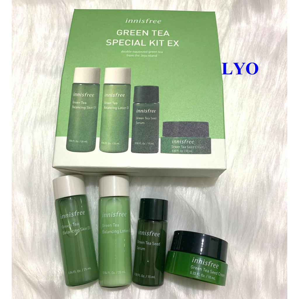 Bộ Dưỡng Trà Xanh 4 Món Innisfree Green Tea Special Kit EX