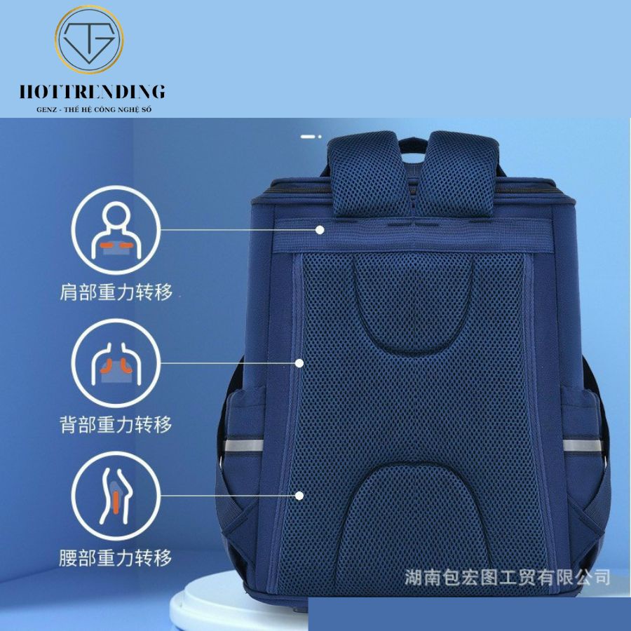 Balo Chống Gù Chống Nước Học Sinh Tiểu Học Họa Tiết Hình Nổi 3D Siêu Nhẹ Có Vạch Dạ Quang Cao Cấp Mẫu Hot 2023