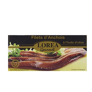 Cá cơm biển Anchovy phi lê sốt dầu ôliu Lorea Gourmet 50g
