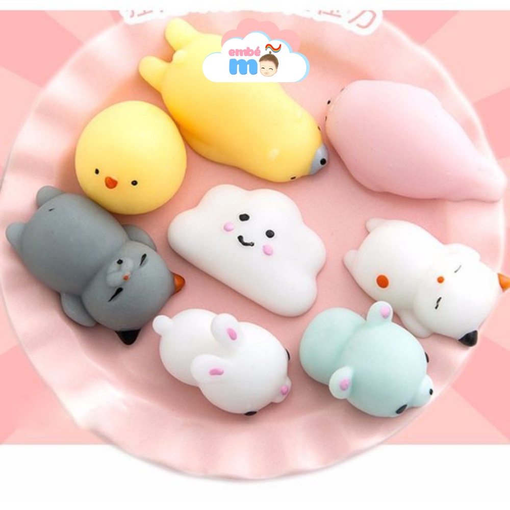 Đồ Chơi Squishy Mochi Thú Dẻo Mini Dễ Thương Ngộ Nghĩnh - Embé Mỡ