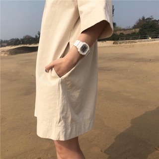 Đầm polo basic cổ khoá