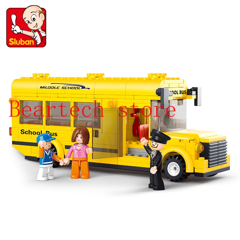 Bộ lắp ráp lego xe buýt dành cho trẻ em có hướng dẫn kèm theo