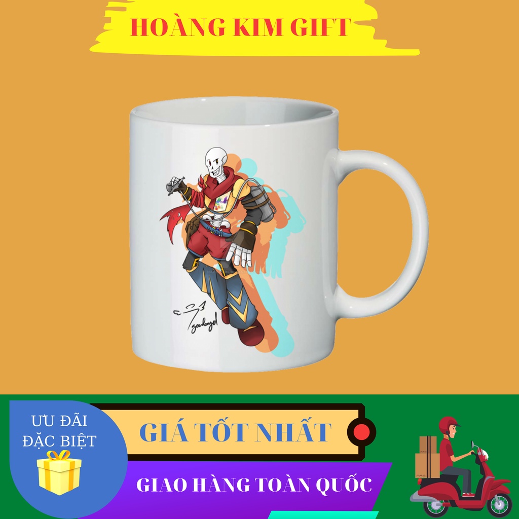 Cốc sứ in hình sans undertable, biệt đội gangster dễ thương, ngộ nghĩnh dành cho bé trai