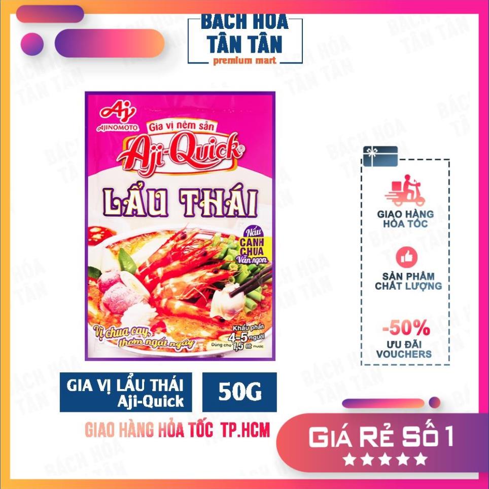 Gia vị nấu lẩu Thái Aji-Quick, gói 50g (date luôn mới), NGỌC HIỂN FOODY