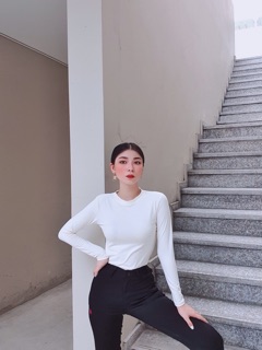 Áo thun body CỔ TRÒN - TAY DÀI