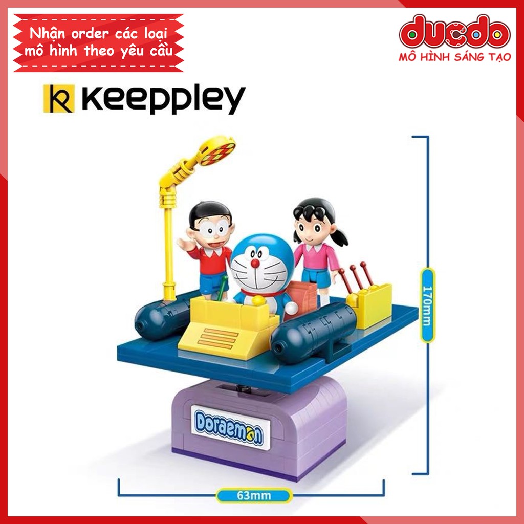 [Có sẵn] Keepley K20401 Lắp ghép cỗ máy thời gian Doraemon Nobita siêu đẹp -Đồ chơi Xếp hình Mô hình Doremon Nobi K20402