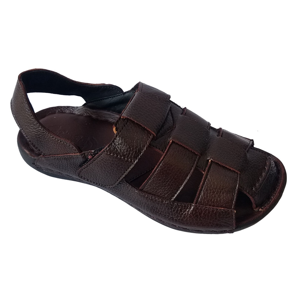 Giày Sandal Nam Bít Mũi Da Bò Thật BIGBEN Cao Cấp SD115