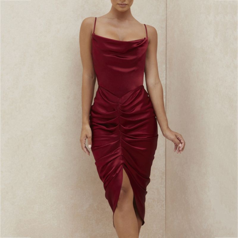 Đầm lụa body nhúng đuôi