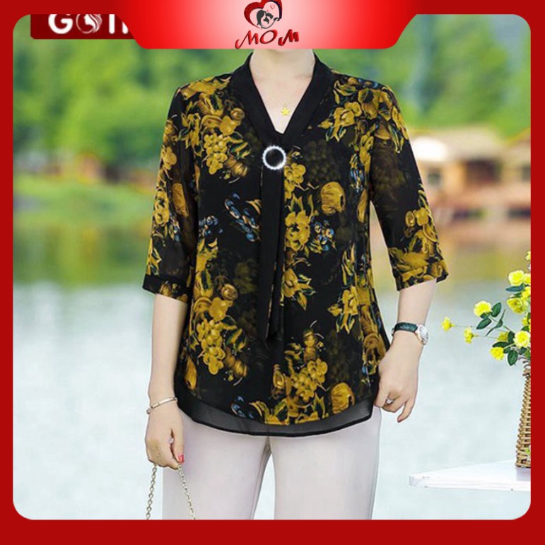 🔥BIGSIZE 48-90KG🔥✨hàng Quảng Châu✨ LovMom - ÁO KIỂU QUÝ BÀ IN HOA, ÁO KIỂU THỜI TRANG U50-60 CHO NGƯỜI MẬP, ÁO SƠ MI T