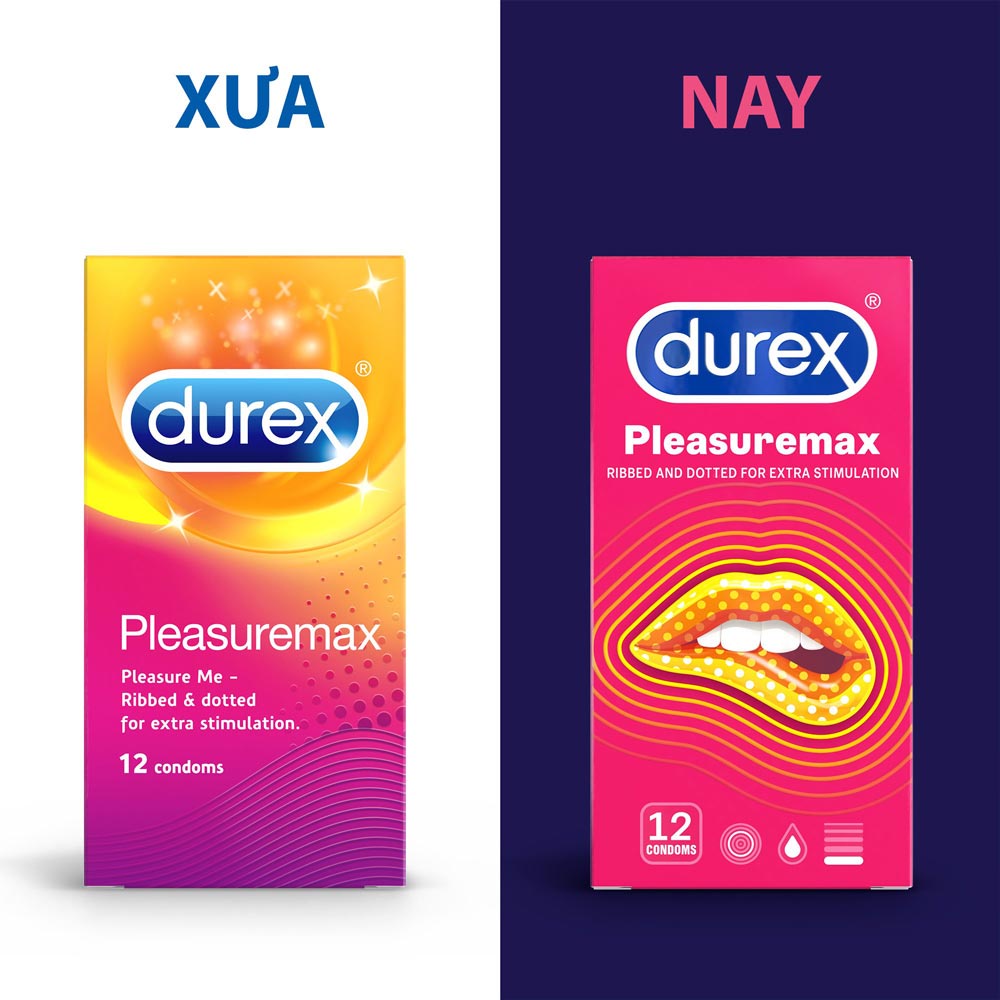 Sỉ 1 cái - Bao cao su gai Durex Pleasuremax gân gai, tăng khoái cảm hiệu quả kéo dài cuộc vui chính hãng 100% - 1 cái