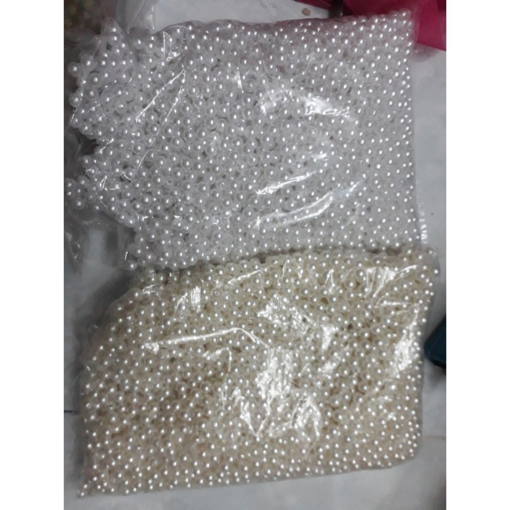 Gói 50gam hạt bẹt có lổ, ngọc trai nhựa, hạt châu, hạt cườm nhựa 4,6-8-10-12-14-16,18,20 ly | BigBuy360 - bigbuy360.vn
