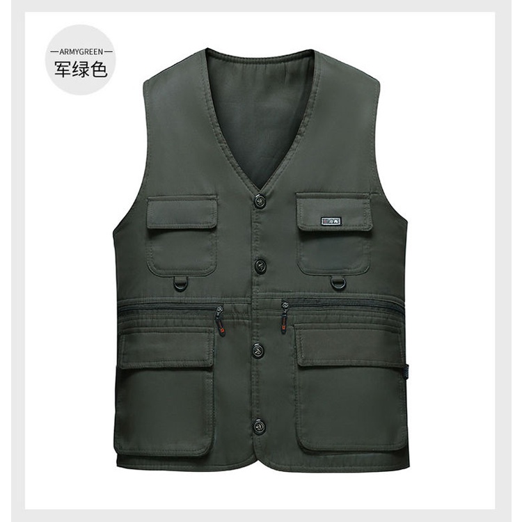 Áo Khoác Câu Cá Sát Nách Phối Nhiều Túi Thời Trang Mùa Hè Cho Nam