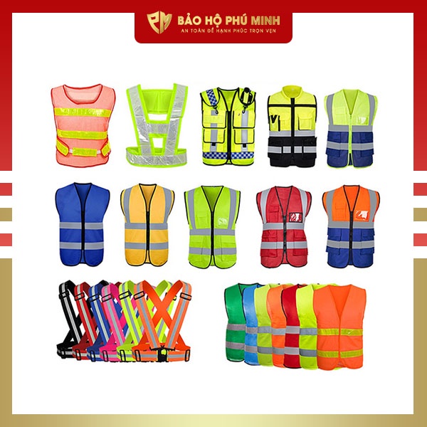 Áo bảo hộ lao động phản quang nhiều mẫu chất lượng cao - Bảo hộ lao động Phú Minh