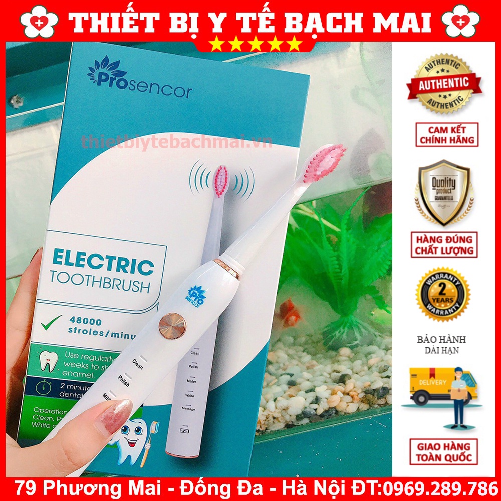 [Tặng 4 Đầu Chải] Bàn Chải Điện Đa Năng - Công Nghệ Sóng Âm Làm Sạch Răng,Trắng Răng