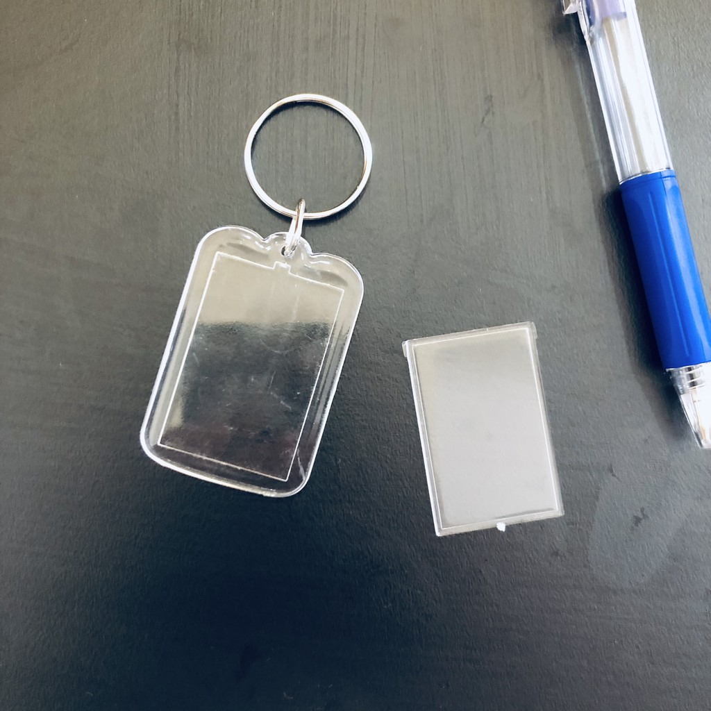 [LẺ GIÁ SỈ] 10 Phôi móc khóa mica - Phôi móc khóa nhựa trong suốt - Phôi móc khóa 2 mặt nhiều kiểu dáng