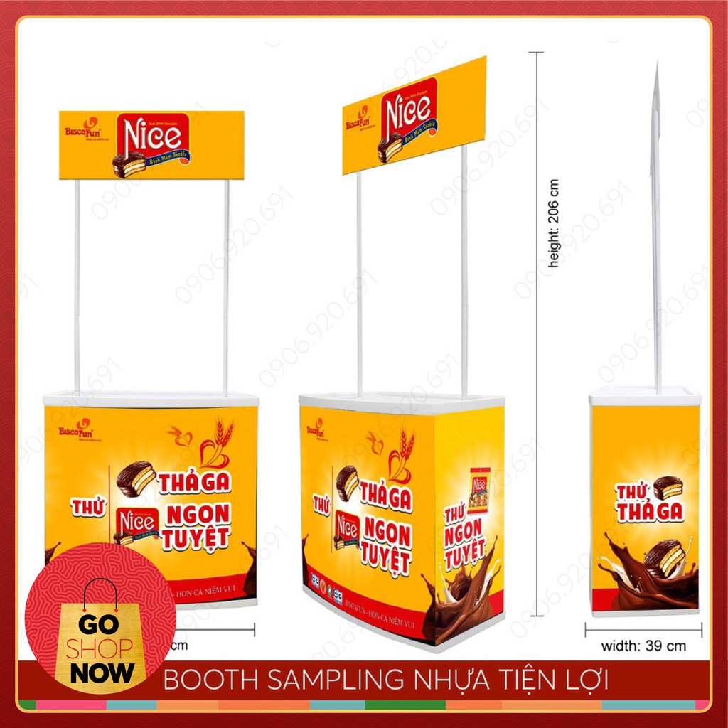 [🅴🆅🅴🅽🆃] Booth sampling bằng nhựa siêu nhẹ (dùng tốt tại các siêu thị)