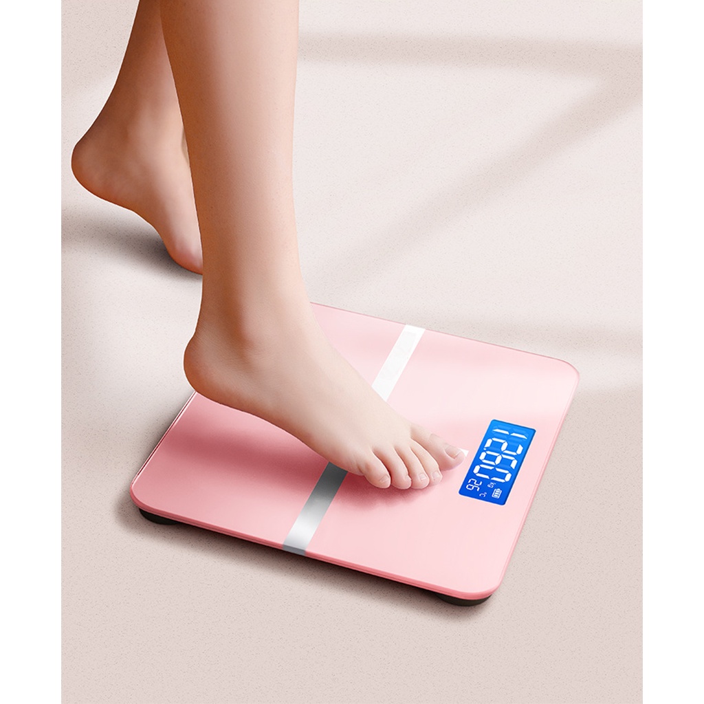 Cân điện tử sức khỏe - cân điện tử gia đình mini tiện lợi, bền đẹp, độ chính xác cao Max 180kg - Tặng kèm pin AA