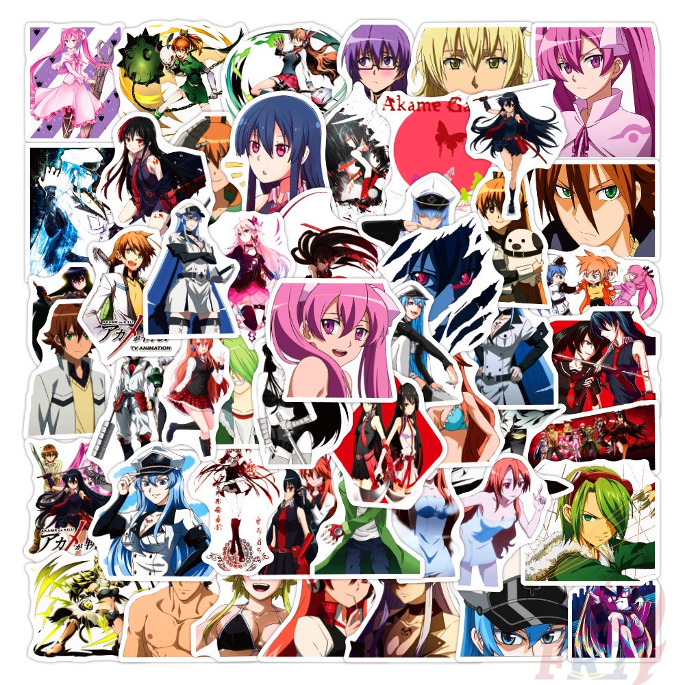 Bộ 50 Miếng Dán Họa Tiết Hoạt Hình Tatsumi Akame Ga Kill! Trang Trí Vali Laptop Thời Trang Diy 01
