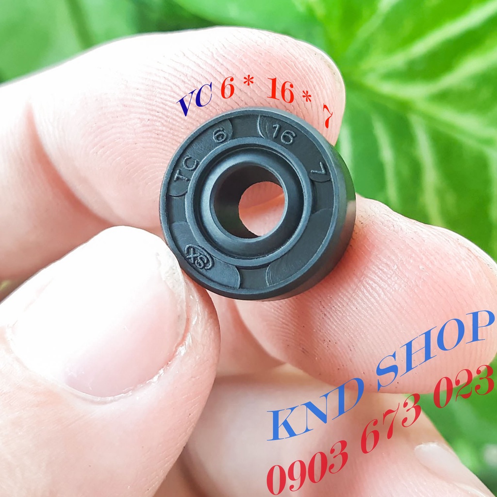Phốt dầu,(vòng đệm cao su có lò xo) VC 6x16 (6*16*7), phụ tùng xe máy, ty thủy lực và máy bơm dân dụng | KND Shops