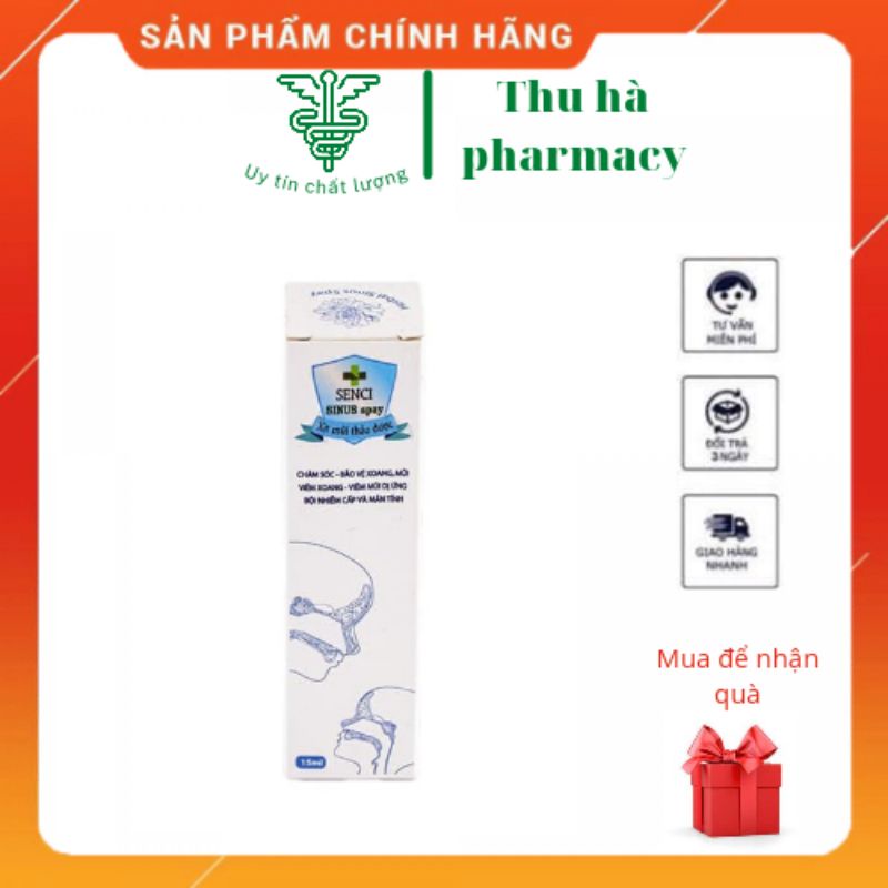 SENCI SINUS spay hỗ trợ viêm xoang dị ứng, chai xịt 15ml