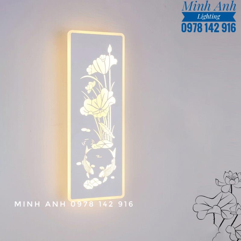 Đèn Vách LED Hình Hoa Sen Gắn Tường Phòng Khách Phòng Ngủ Hành Lang Cầu Thang Minh Anh